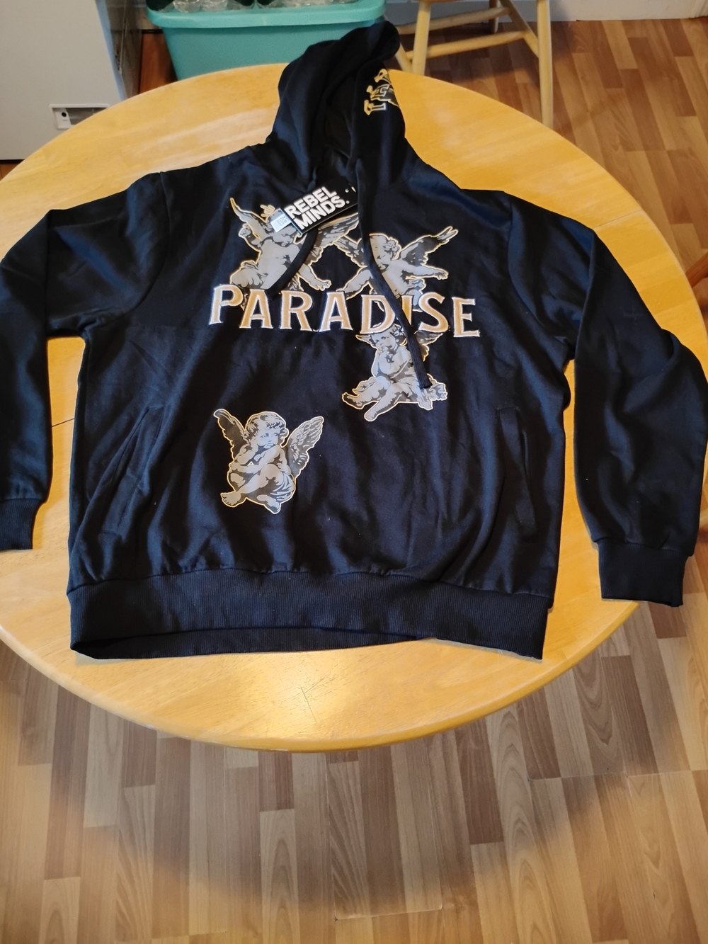 Rebel Minds Paradise Black Graphic Hoodie